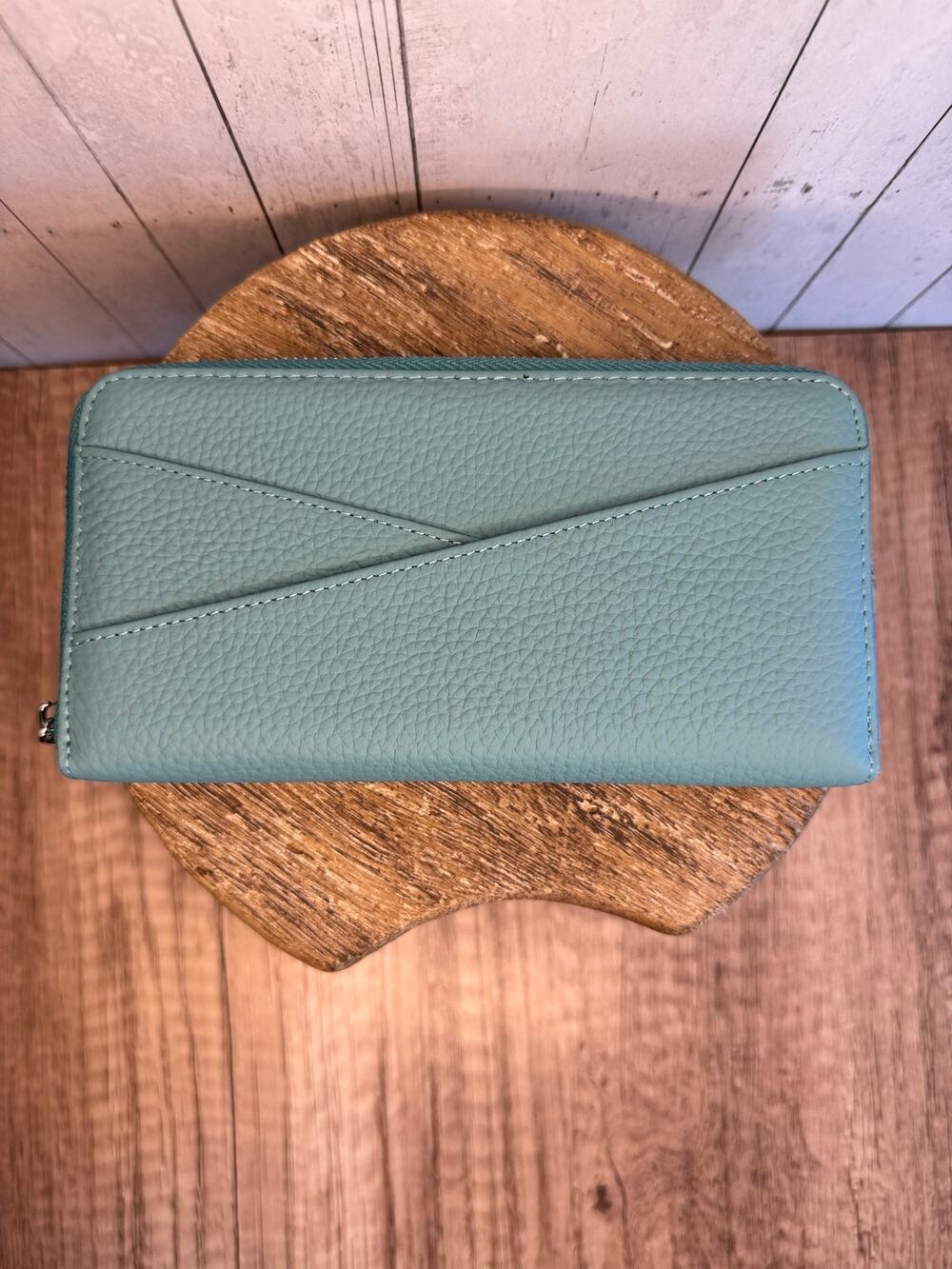 Blue Wallet Criss Cross Pocket Purse Bag Wallet Light Blue Wallet FAST SHIP